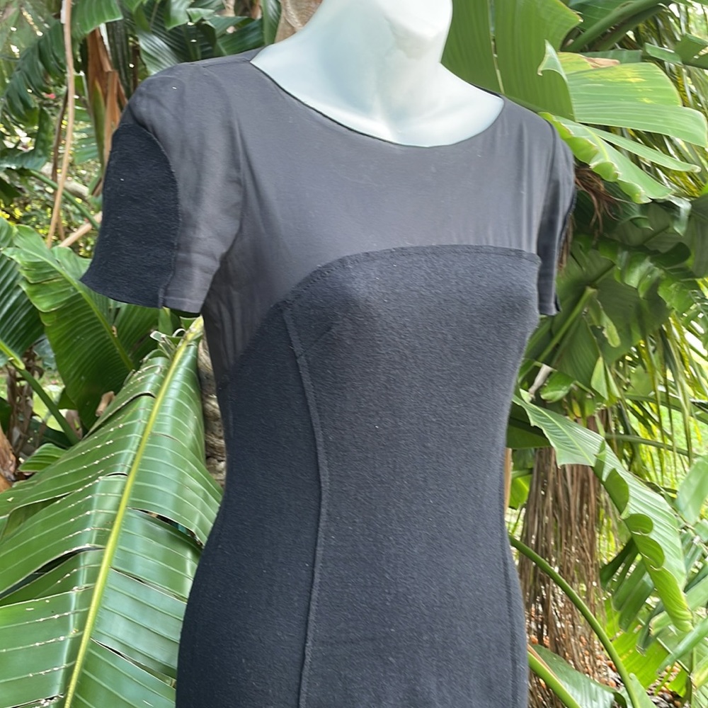 La Perla felted wool illusion dress